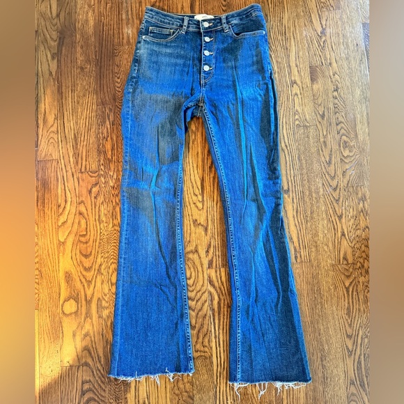 Mango dark wash high rise bootcut jeans - Picture 2 of 4